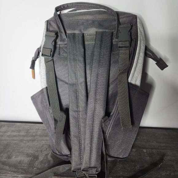 BB Gear Backpack Diaper Bag with Adjustable Shoulder Strap, Gray - Picture 3 of 9